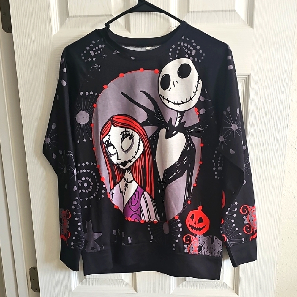 Black Halloween Graphic Sweatshirt